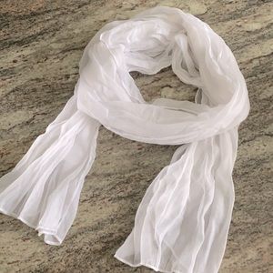 Sheer white scarf or wrap